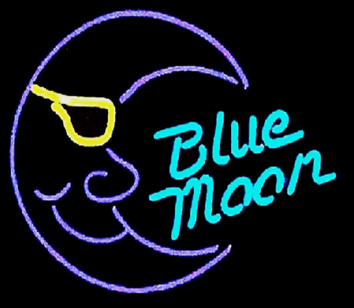 Blue Moon Purple Neon Sign